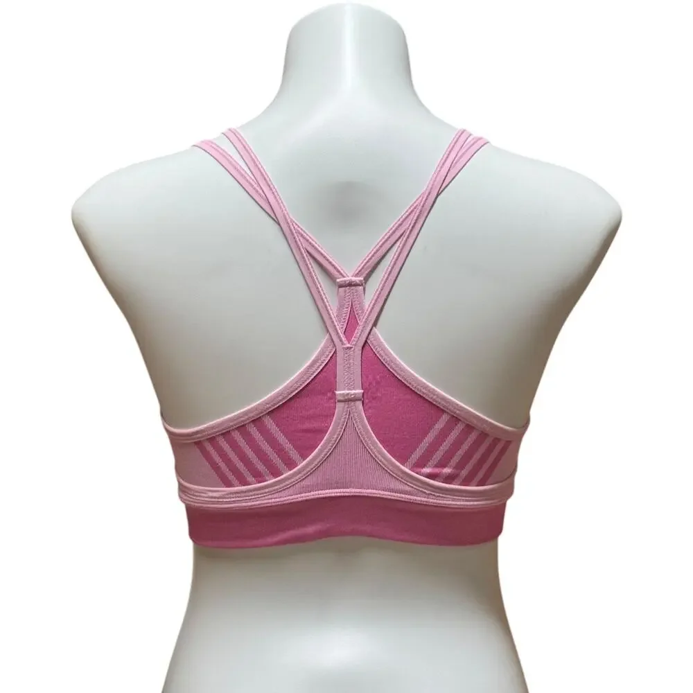 Peloton Double Layer Seamless Sports Bra Made in USA Pink Medium